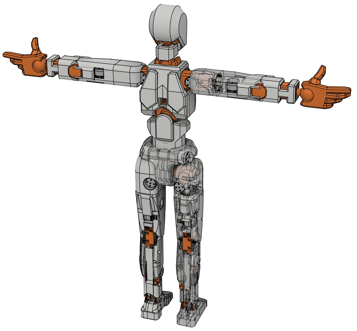 Project 30k Humanoid - Rear View
